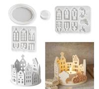 Moldes De Silicona Para Fundición Casas, Molde De Silicona Casas, 17 Moldes, Moldes De Silicona Para Casas Moldes Velas Moldes Caseros Para Escayola, Velas, Moldes Para Cirios De Pascua