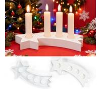Moldes de silicona para fundición de Navidad, molde de silicona con estrella, soporte para velas de Navidad, molde de silicona, molde de fundición, molde de silicona para fundir