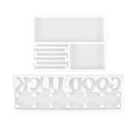 Moldes de silicona para fundición, moldes de resina con ganchos, suministros de decoración, estante de exhibición montado en la pared, estante de exhibición de almacenamiento, moldes de silicona