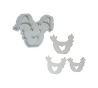Moldes de silicona para gallina y pollo, para resina epoxi, vela, jabón, decoración de yeso, moldes para velas de silicona con forma de gallina y pollito