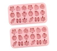 Moldes de Silicona para Hacer Caramelos,Dos Piezas de Utensilios de Cocina Flexibles,Muy Moldes Siliconados Con La Forma Floral De Jabón Y Hielo - Para Postre, Pudín, Fondant, Jabón y Hielo