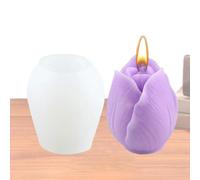 Moldes de silicona para hacer velas de jabón - 2 moldes flexibles reutilizables florales de aromaterapia para fondant pasta de chocolate caramelos para decorar tartas y proyectos