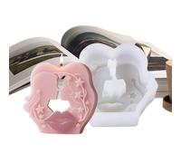 Moldes de silicona para hacer velas, molde de pareja de chocolate, molde de silicona romántico de fácil liberación para manualidades de resina epoxi, yeso, aromaterapia, decoraciones de chocolate