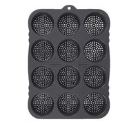 Moldes de silicona para hamburguesas, molde pequeño para hornear | Bandeja antiadherente de 12 cavidades, molde portátil ligero para hamburguesas, molde para hornear pasteles, chocolate, gofres de