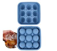 Moldes de silicona para hielo - 9-cavidad, desmoldado fácil y divertido | Molde para hielo en forma de balón de fútbol - Para usar en casa, agua, cóctel, whisky, café, y