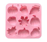 Moldes de silicona para hornear de 9 cavidades, juego de moldes flexibles de 17,2 x 16,8 cm, ideal para otoño, Halloween, Acción de Gracias, manualidades, jabón, resina, chocolate, pasteles, velas
