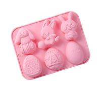 Moldes de silicona para hornear de Pascua - Fácil de soltar Molde de artesanía hecha a mano - moldes de vela de conejo - para hacer, hielo, decoración de pasteles, gomitas, fudge, dulces y jalea