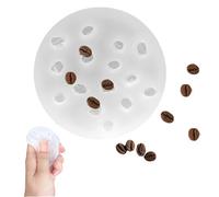 Moldes de silicona para hornear, molde de silicona para hornear en grano de café de 2, 8 pulgadas de diámetro, molde de grano de café realista fácil de limpiar para velas, jabones y chocolates, decora
