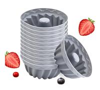 Moldes de silicona para hornear - Molde para muffins de 2,56 pulgadas | Moldes de silicona - Juego de 12 moldes para hornear antiadherentes para cupcakes, donuts, pudín, gelatina, perfectos para