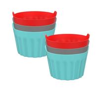 Moldes de silicona para horno y freidora de aire caliente versátiles, perfectos para magdalenas, huevos escalfados, pasteles, tartas y pudín, accesorios de cocina antiadherentes, ideales para verwe