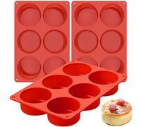 Moldes de silicona para huevos de 3 pulgadas de profundidad, moldes de Starbuc para bocados de huevo, moldes de silicona para salpicaderos, moldes de silicona Sous Vide, bandeja redonda para
