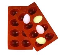 Moldes de silicona para huevos de 8 cavidades | Oven-Safe 2-Piece Silicone Molds For Eggs, Muffins, Bread, Cake, Jelly, Mousse, Candy, And Easter Baking, Ideal For DIY Cooking, Baking, And Decorating
