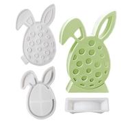 Moldes De Silicona Para Huevos De Pascua | Arte Decorativo De Hormigón Con Forma De Huevo De Conejo Para Decoración | Molde para Manualidades,Para Centros De Mesa En Cenas Bodas Y Hogar