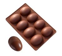Moldes de Silicona para Huevos para Hornear | 8 Cavidades de Silicona Alimentaria para Caramelos - Molde con Forma de Huevo | para Gelatina, Pasteles, Magdalenas, Cubitos de Hielo, Cocina,