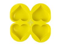 Moldes de silicona para jabón 1 molde de silicona for jabón, ovalado, cuadrado, con forma corazón, hecho a mano, herramienta for hacer, diseño desmontable(Yellow Love)