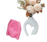 Moldes de silicona para jarrones con forma de corazón hueco, textura flexible, moldes de resina epoxi