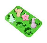 Moldes de Silicona para la Navidad | Bandeja De Moldes Antiadherentes - De Silicona Con Formas Navideñas,Jabón Caramelos Hielo Galletas Manualidades Alimentarias Fondant Fiestas