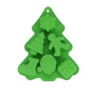 Moldes de Silicona para la Navidad,Bandeja Reutilizable De Fácil Desmolde - Molde de Árbol de Navidad de Silicona - para Pasteles Jabones Caramelos Hielo Galletas Alimentos Manualidades Fondant