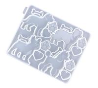 Moldes de silicona para llaveros, molde para colgantes, serie de perros, moldes para hacer a mano, herramienta de joyería adecuada para hacer llaveros, colgantes, adornos, herramienta de artesanía