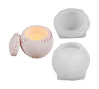 Moldes de silicona para macetas de béisbol para fundición de resina, fabricación de velas, jabones, maceteros decorativos y cajas de almacenamiento, actividades para e hijos, manualidades