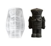 Moldes de silicona para manualidades, figuras realistas de soldado rey y textura de silicona, adecuados para proyectos de resina y yeso, molde de silicona King Soldier