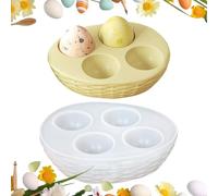 Moldes De Silicona Para Manualidades,Molde Organizador Y De Almacenamiento Para Bandeja De Huevos Con Estante - Bandeja para Huevos Molde de Resina | Para Cocina DIY Elaboración Decoración Arte Artesa