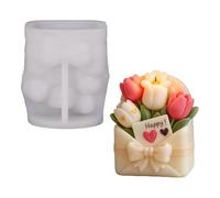 Moldes de silicona para manualidades, moldes de silicona floral para hacer jabón, decoración del hogar, cesta de flores, elastómero fundido