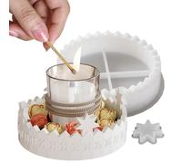 Moldes de silicona para Navidad, calendario de cuenta regresiva para candelabros de Navidad, moldes de silicona para yeso, cemento, hormigón, fundición, proyectos de arte