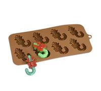 Moldes De Silicona Para Navidad - Decoraciones Navideñas Antiadherentes De 8 Cavidades | Moldes De Silicona Para Hornear Chocolate Con Forma De Bastón | Para Topper De Pastel Fabricación De Velas Fund