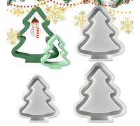 Moldes De Silicona Para Navidad Para Resina | Molde para Velas en Forma de Árbol de Navidad - 3 Piezas Suministros Manualidades Decoración Navideña para Proyectos de Jabón Arte Hogar