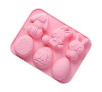 Moldes de Silicona para Pascua | Herramienta de fundición para artesanías de fácil desmoldeo - Moldes para Velas con Forma de Conejo | Para gominolas, cupcakes, dulce de azúcar, repostería, jabón, dec