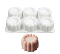 Moldes de silicona para pasteles - 6 moldes antiadherentes con fácil liberación - Molde para tartas de mousse de frambuesa, para chocolate, pasteles, helados, velas, reuniones, vacaciones