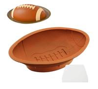 Moldes de silicona para pasteles con forma fútbol rugby para hornear, moldes para pasteles con forma de fútbol, molde para pasteles 3D con raspador, molde para hornear con temática deportiva