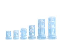 Moldes de silicona para piezas de ajedrez, juego de moldes de resina, suministros de fabricación manual para moldes de ajedrez para resina epoxi