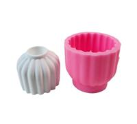 Moldes de silicona para portavelas a rayas, suministros reutilizables resistentes al calor para decoración del hogar, bodas, arreglos de fiesta, ideal para artesanos, entusiastas del bricolaje,