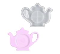 Moldes de silicona para posavasos de resina, moldes para manualidades, moldes con forma de tetera, moldes de textura de silicona para epoxi y proyectos