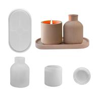 Moldes de Silicona para Resin,Juego Flexible y Reutilizable para Creaciones Artesanales - Molde de Silicona para Resina de Jarrón Decorativo | Complemento para Centro de Mesa Decoración Hogar