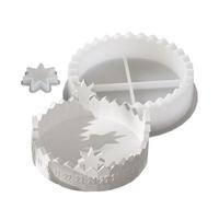 Moldes de silicona para resina | Calendario de Adviento de Navidad para soporte de velas de Navidad - Fácil extracción reutilizables moldes de fundición 2 piezas para cemento yeso hormigón arte