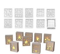 Moldes De Silicona Para Resina,Molde De Navidad Para Dulces De Resina Sintética | Centros de Mesa Reutilizables Lavar Fondant Bandejas Fiesta de Cumpleaños