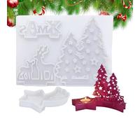 Moldes De Silicona Para Resina Navideños - Moldes De Fundición Resistentes Al Calor Navideños,Modelos De Fundición,Para Decoraciones DIY Proyectos Artesanales Aromaterapia