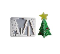 Moldes de silicona para rompecabezas de árbol de Navidad con fino para crear decoraciones delicadas para el hogar u oficina, espacios de decoración de vacaciones