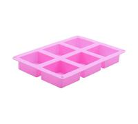 Moldes de silicona para tartas, 6 compartimentos, cuadrados de silicona, antiadherentes, herramientas de horneado cuadradas, para hacer jabón, yeso, resina, dulces, cupcakes, decoración