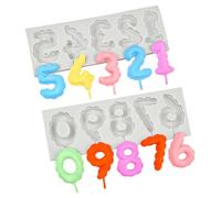 Moldes de silicona para tartas del 0 al 9, accesorios para hornear seguros para alimentos, diseño fácil de limpiar, para hornear y cocinar en el hogar, aulas, moldes de números de silicona