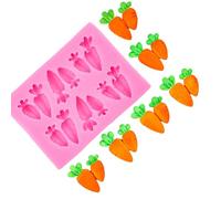 Moldes de silicona para tartas, zanahorias pequeñas, chocolate, resina epoxi para decoración de pasteles, postres, zanahorias pequeñas, moldes de fondant