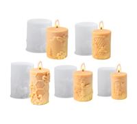 Moldes De Silicona Para Velas - 5 Piezas Con Temática En Silicona Para Yeso - Moldes para Jabón en Pilar - Para Velas, Jabones y Decoración Manual Festival Hombres