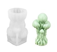 Moldes de silicona para velas con tocón de árbol de medusas, resistentes calor, fáciles de desmoldar, molde de silicona multiusos para hacer velas, jabón, manualidades creativas para