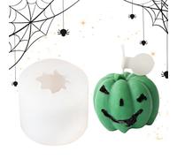 Moldes de silicona para velas de calabaza, moldes de resina de calabaza de silicona, suministros de manualidades, decoraciones de Halloween para proyectos de arte de yeso, otoño, Acción de Gracias