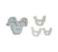 Moldes de silicona para velas de gallina y pollo, para jabón de velas, fácil desmoldar, moldes de silicona para gallina y pollito para decoración de yeso, molde artesanal de calidad alimentaria