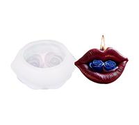 Moldes de silicona para velas de labios de rosa para resina epoxi, yeso, adornos de flores, suministros de manualidades, moldes de flores de labios de rosa, adorno de silicona, resina epoxi