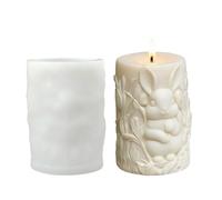 Moldes de silicona para velas de Pascua, conejo de Pascua, molde cilíndrico de resina para arcilla, cemento, yeso, resina, manualidades, decoración del hogar, familia, amigos, vacaciones, fiestas